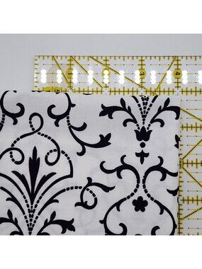 Quilting Fabric Black on White Swirls Timeless Treasures Fat Quarter 4245